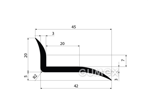 GUMMIPROFILE L-FORM - EPDM
